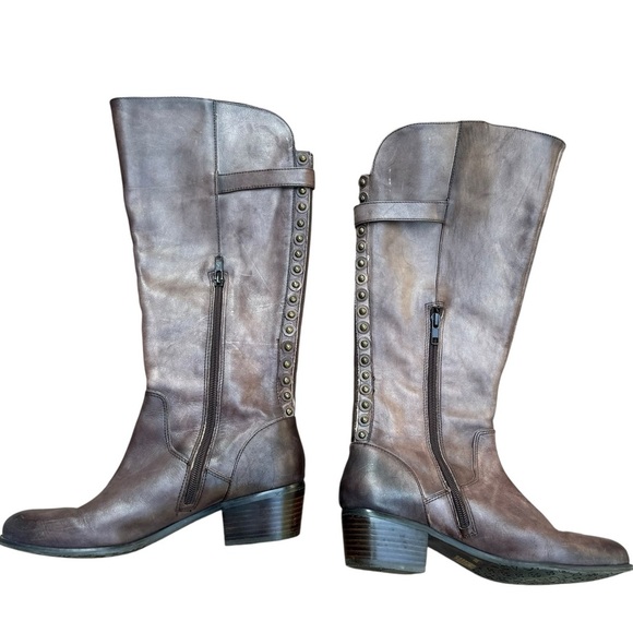 Arturo Chiang Brown Over the Knee Boots Leather Equestrian Style Size 8M - Picture 5 of 12